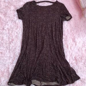 Printed t shirt style dress